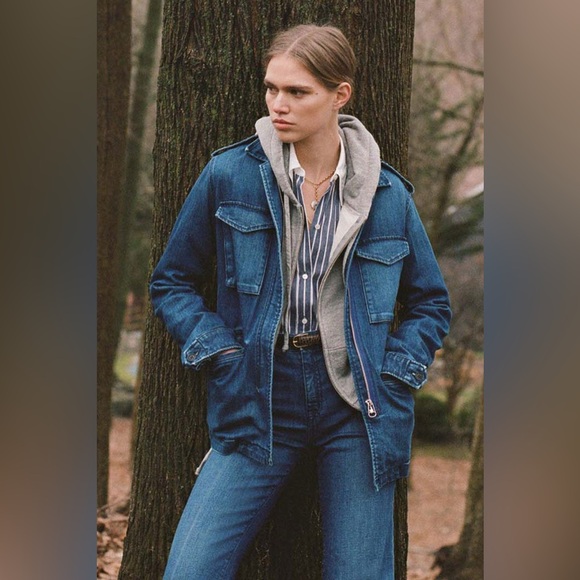 Nili Lotan Jackets & Blazers - NWT $795 Nili Lotan Denim Wren Jacket - Deep Blue Wash